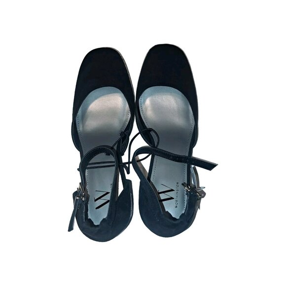 WORTHINGTON Size 10 Black Women’s Slingback Chunky Cork Heel- - Picture 6 of 7